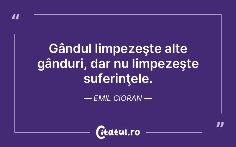 Citat Emil Cioran - citate triste