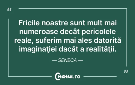Fricile noastre sunt mult mai numeroase ... Fricile noastre sunt mult mai numeroase ...