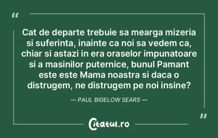 Cat de departe trebuie sa mearga mizeria...