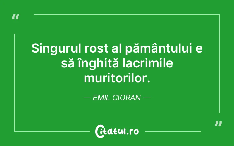 Citat Emil Cioran - citate triste