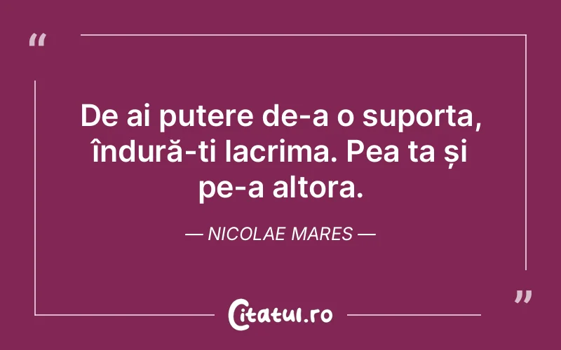 Citat Nicolae Mares - citate triste