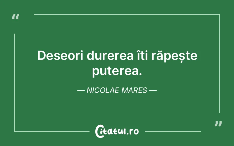 Citat Nicolae Mares - citate triste
