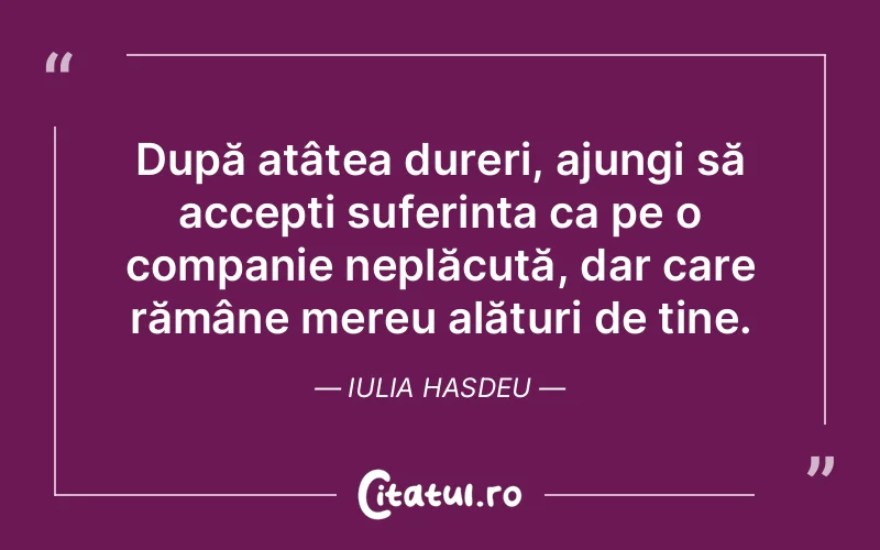 Citat Iulia Hasdeu - citate triste