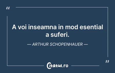 A voi inseamna in mod esential a suferi.... A voi inseamna in mod esential a suferi....