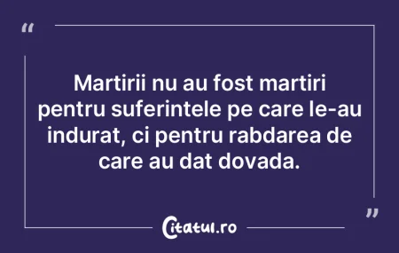 Martirii nu au fost martiri pentru sufer... Martirii nu au fost martiri pentru sufer...