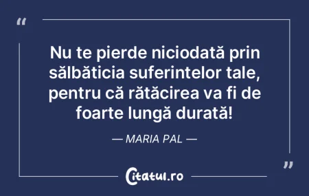 Nu te pierde niciodată prin sălbătici... Nu te pierde niciodată prin sălbătici...