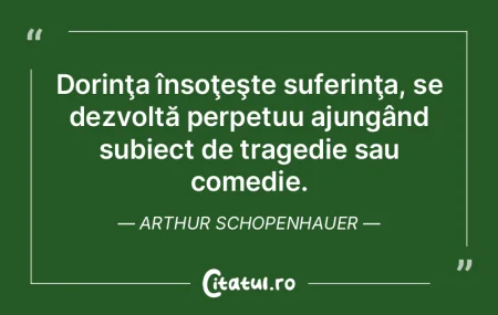 Dorinţa însoţeşte suferinţa, se dez... Dorinţa însoţeşte suferinţa, se dez...