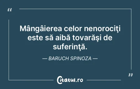 Mângâierea celor nenorociţi este să ... Mângâierea celor nenorociţi este să ...