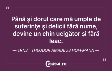 Până şi dorul care mă umple de sufer...