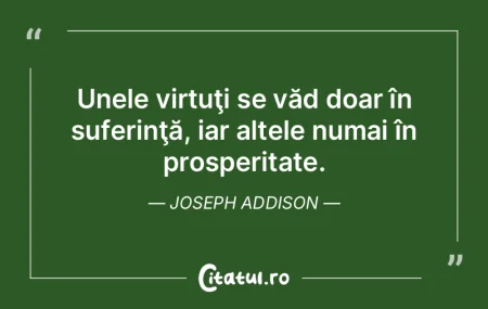 Unele virtuÅ£i se văd doar în suferinÅ... Unele virtuÅ£i se văd doar în suferinÅ...