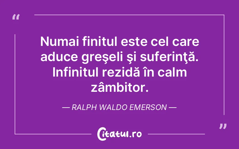Citat Ralph Waldo Emerson - citate triste
