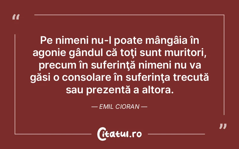 Citat Emil Cioran - citate triste