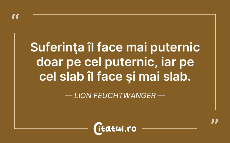 Citat Lion Feuchtwanger - citate triste