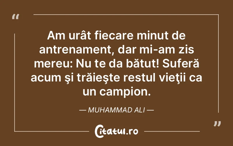 Citat Muhammad Ali - citate triste