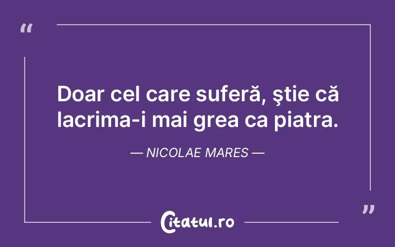 Citat Nicolae Mares - citate triste