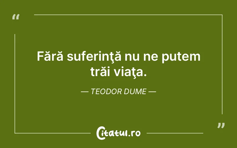 Citat Teodor Dume - citate triste