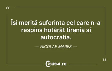 Își merită suferința cel care n-a re...