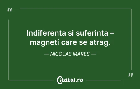 Indiferența și suferința – magneți...