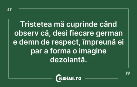 Tristețea mă cuprinde când observ că...