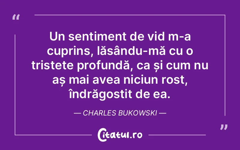 Citat Charles Bukowski - citate triste