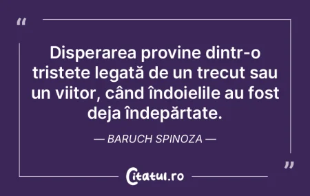 Disperarea provine dintr-o tristețe leg... Disperarea provine dintr-o tristețe leg...