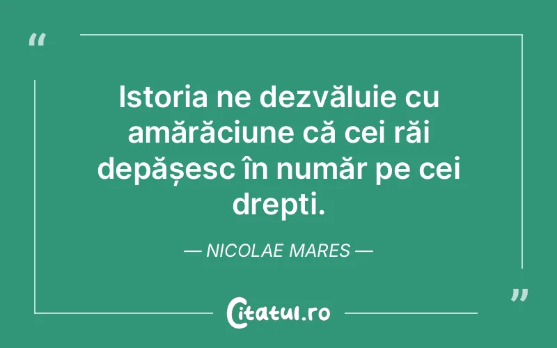 Citat Nicolae Mares - citate triste