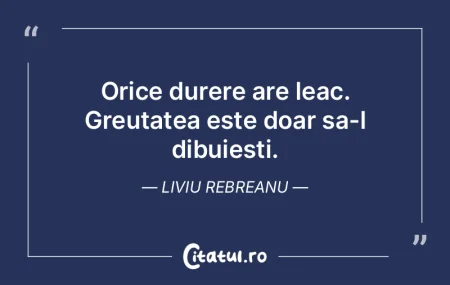 Orice durere are leac. Greutatea este do...