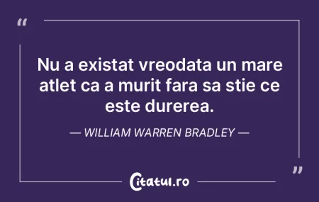 Nu a existat vreodata un mare atlet ca a...