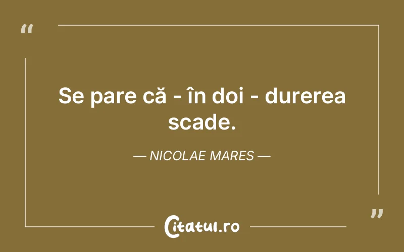 Citat Nicolae Mares - citate triste