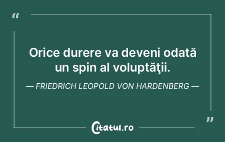 Orice durere va deveni odată un spin al...