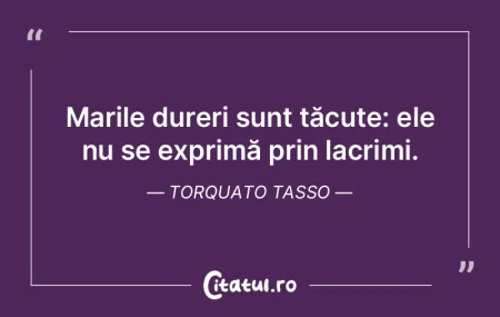 Marile dureri sunt tăcute: ele nu se ex...