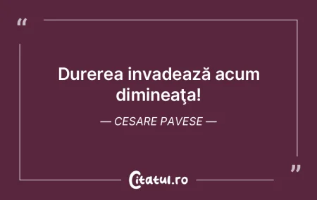 Durerea invadează acum dimineaţa! Cesa... Durerea invadează acum dimineaţa! Cesa...