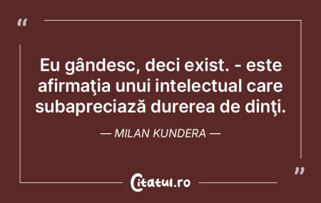 Eu gândesc, deci exist. - este afirmaţ... Eu gândesc, deci exist. - este afirmaţ...