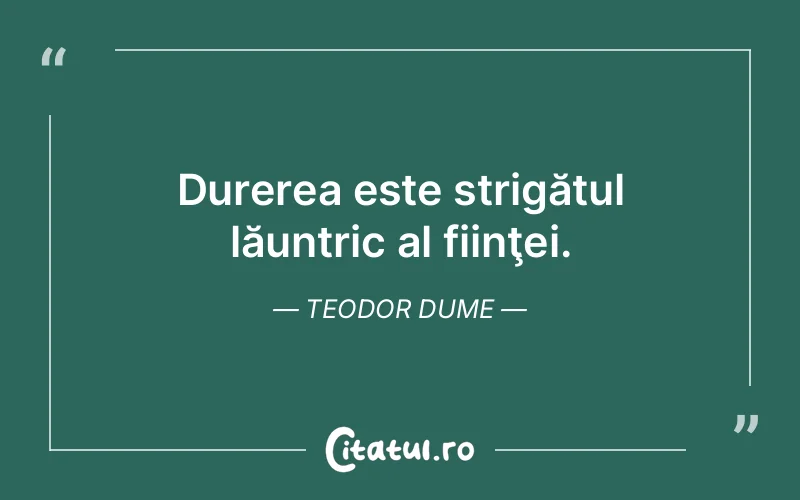 Citat Teodor Dume - citate triste