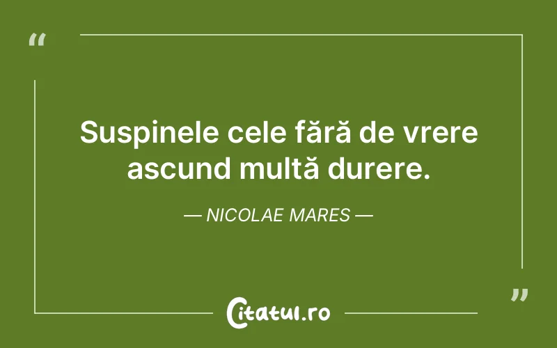 Citat Nicolae Mares - citate triste