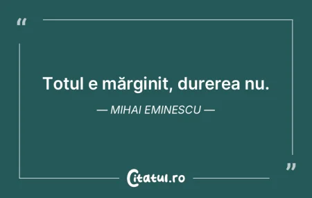Totul e mărginit, durerea nu. Mihai Emi... Totul e mărginit, durerea nu. Mihai Emi...