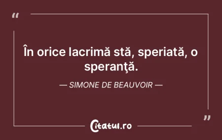 În orice lacrimă stă, speriată, o sp...