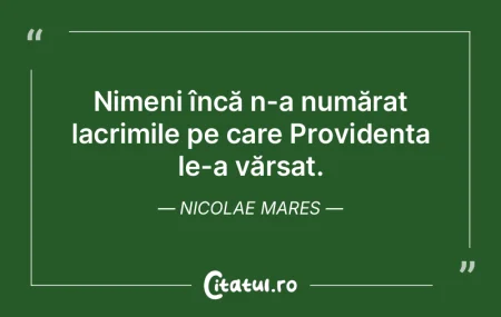 Nimeni încă n-a numărat lacrimile pe ...