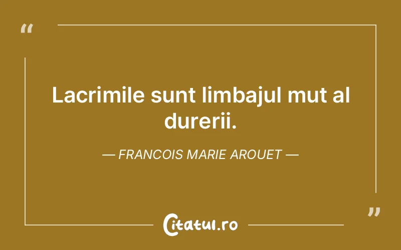 Citat Francois Marie Arouet - citate triste