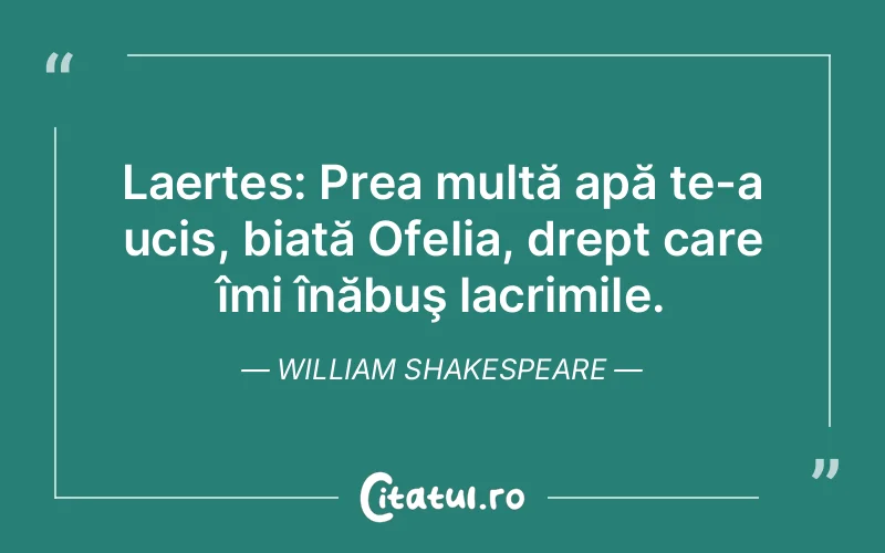 Citat William Shakespeare - citate triste
