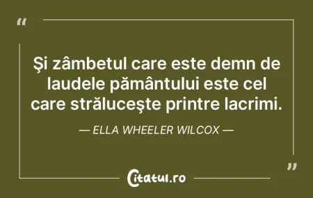 Şi zâmbetul care este demn de laudele ...