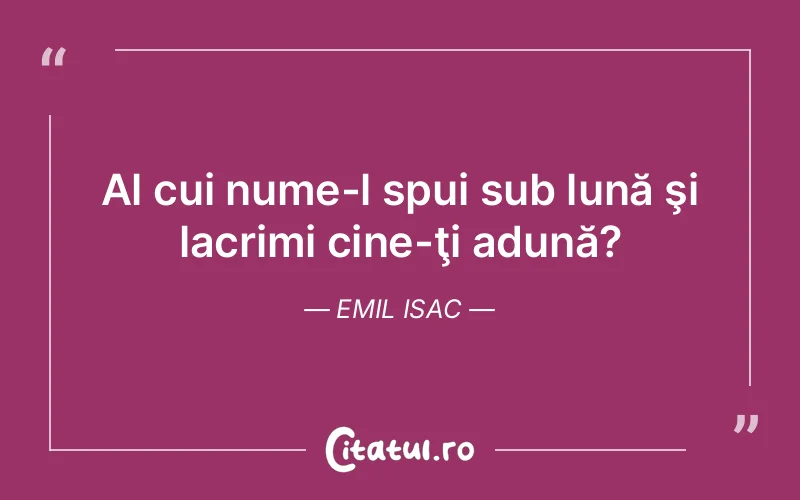 Citat Emil Isac - citate triste