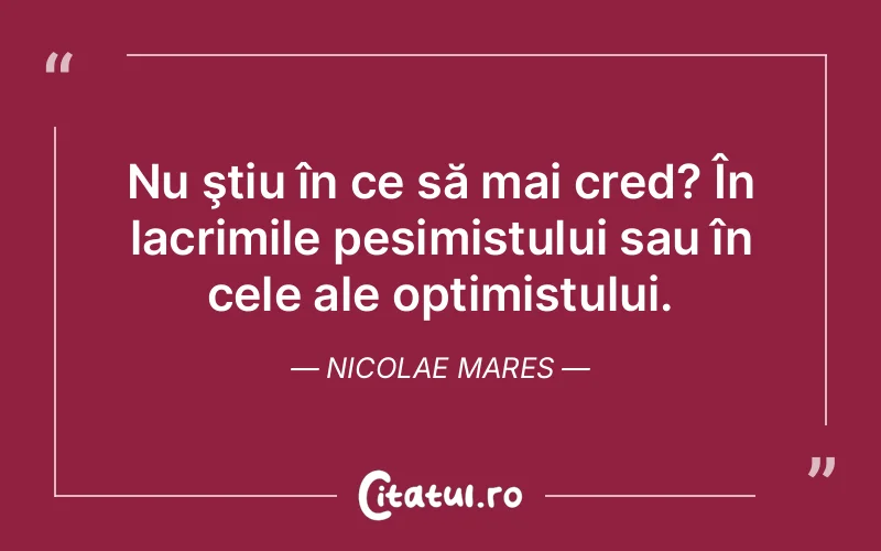 Citat Nicolae Mares - citate triste