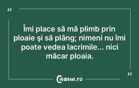Îmi place să mă plimb prin ploaie şi... Îmi place să mă plimb prin ploaie şi...