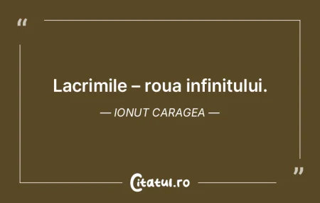 Lacrimile – roua infinitului. Ionut Ca...
