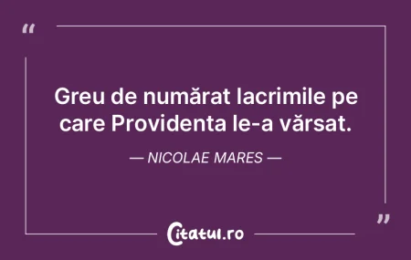 Greu de numărat lacrimile pe care Provi... Greu de numărat lacrimile pe care Provi...