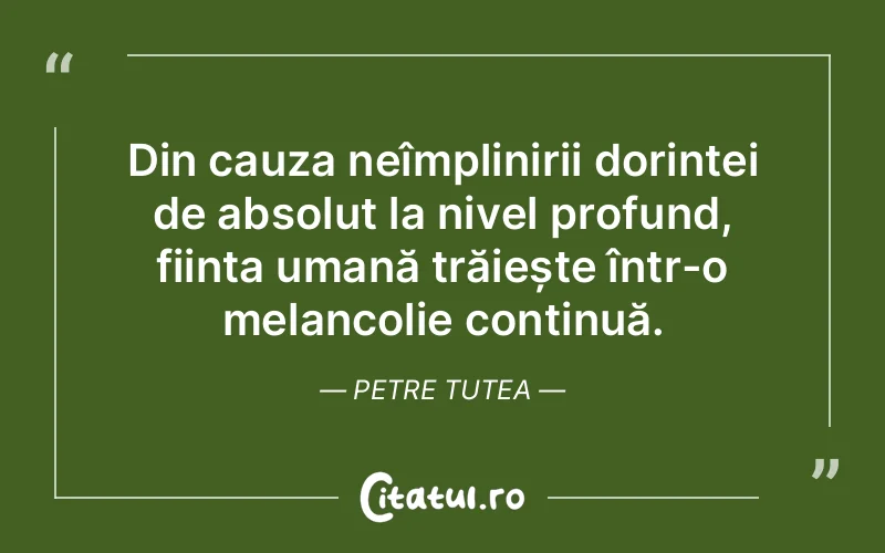 Citat Petre Tutea - citate triste