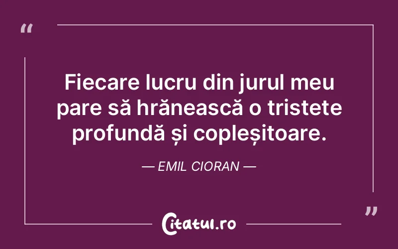 Citat Emil Cioran - citate triste