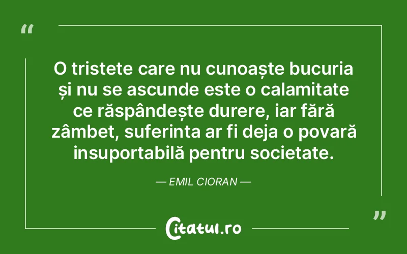 Citat Emil Cioran - citate triste
