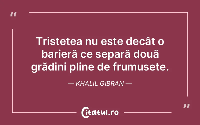 Citat Khalil Gibran - citate triste